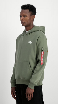 Alpha Industries Signature BP Hoodie Sage Green - Soulsideshop