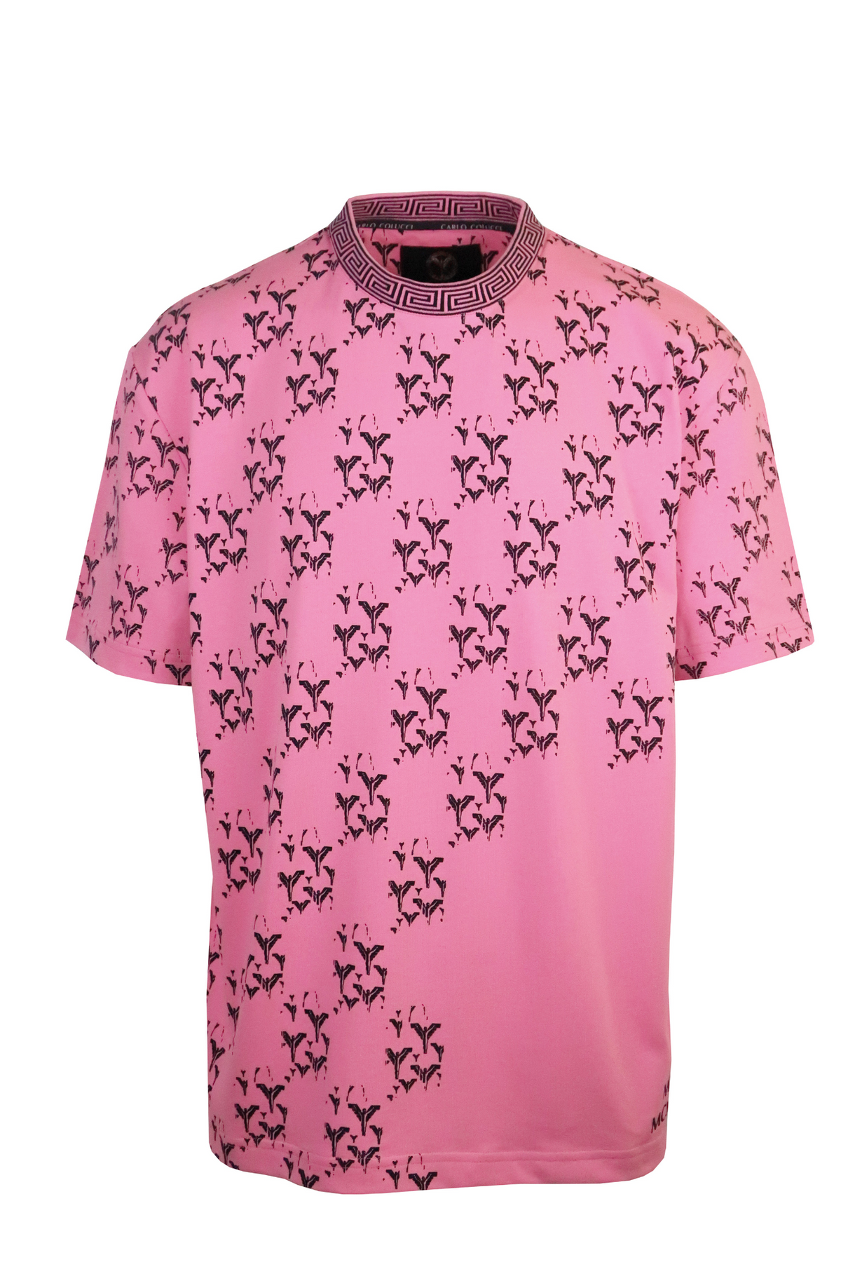 Carlo Colucci Milano All Over Print T-Shirt Rose