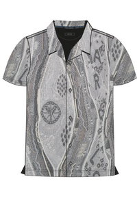 Carlo Colucci Shirt mit Strickdruck Grey