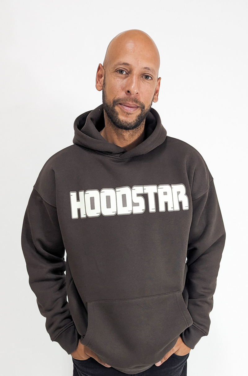 Hoodstar Oversize Logo Hoodie Brown