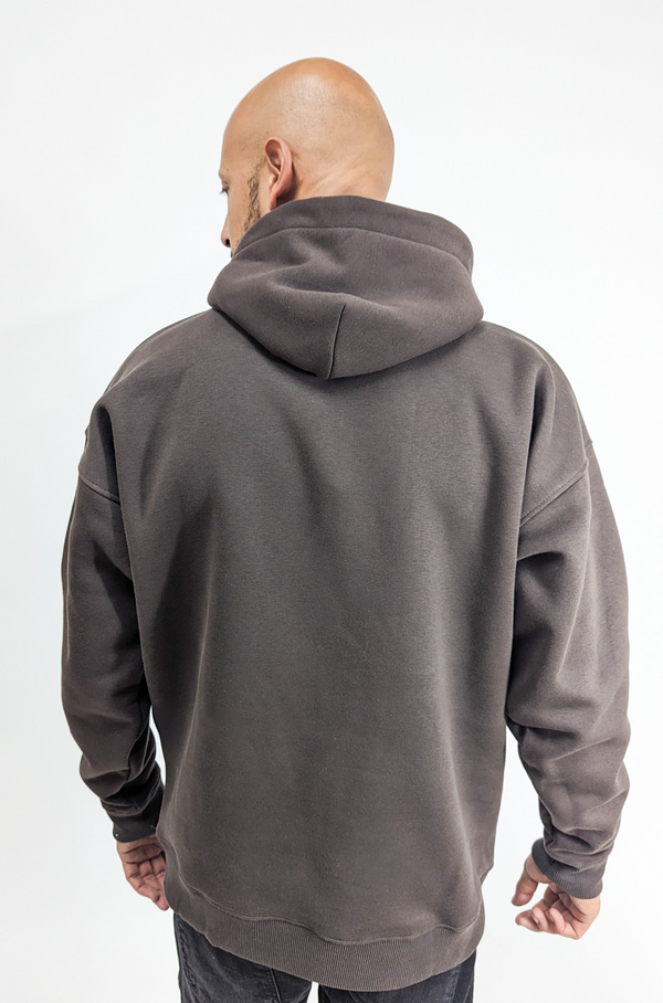 Hoodstar Oversize Logo Hoodie Brown