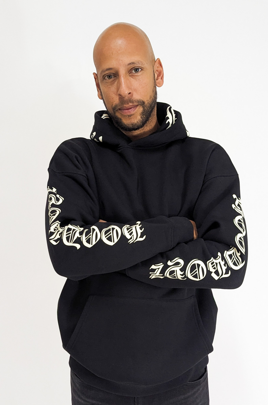 HoodBoyz Oversize Gothik Side Hoodie Black