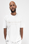 Carlo Colucci Oversized-Shirt Basic Logo Unicolor White