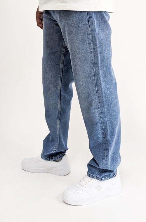 2Y Basic Relaxed Fit Denim Jeans Blue Washed