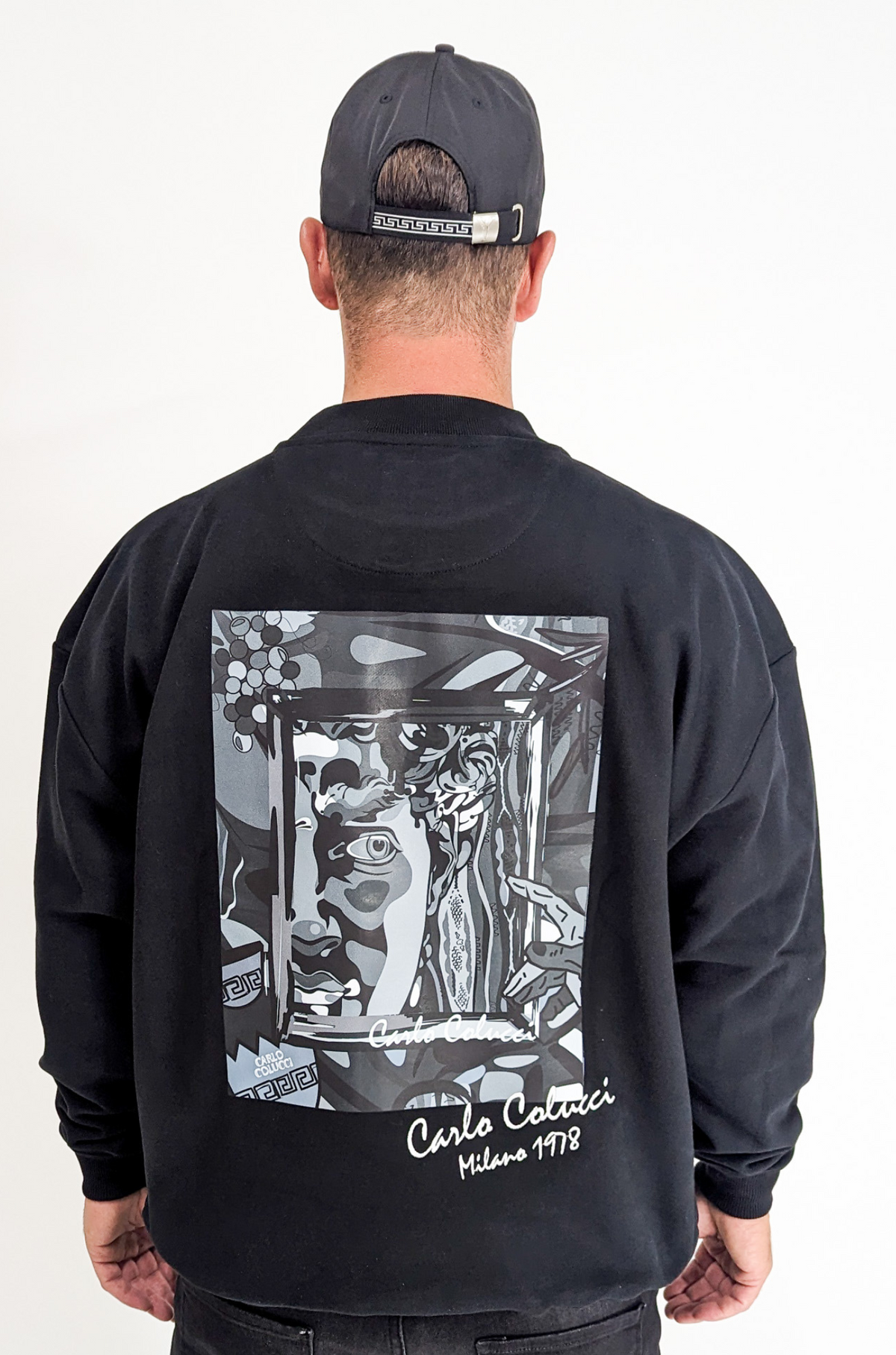 Carlo Colucci Galley Art Story Oversized Sweatshirt Black