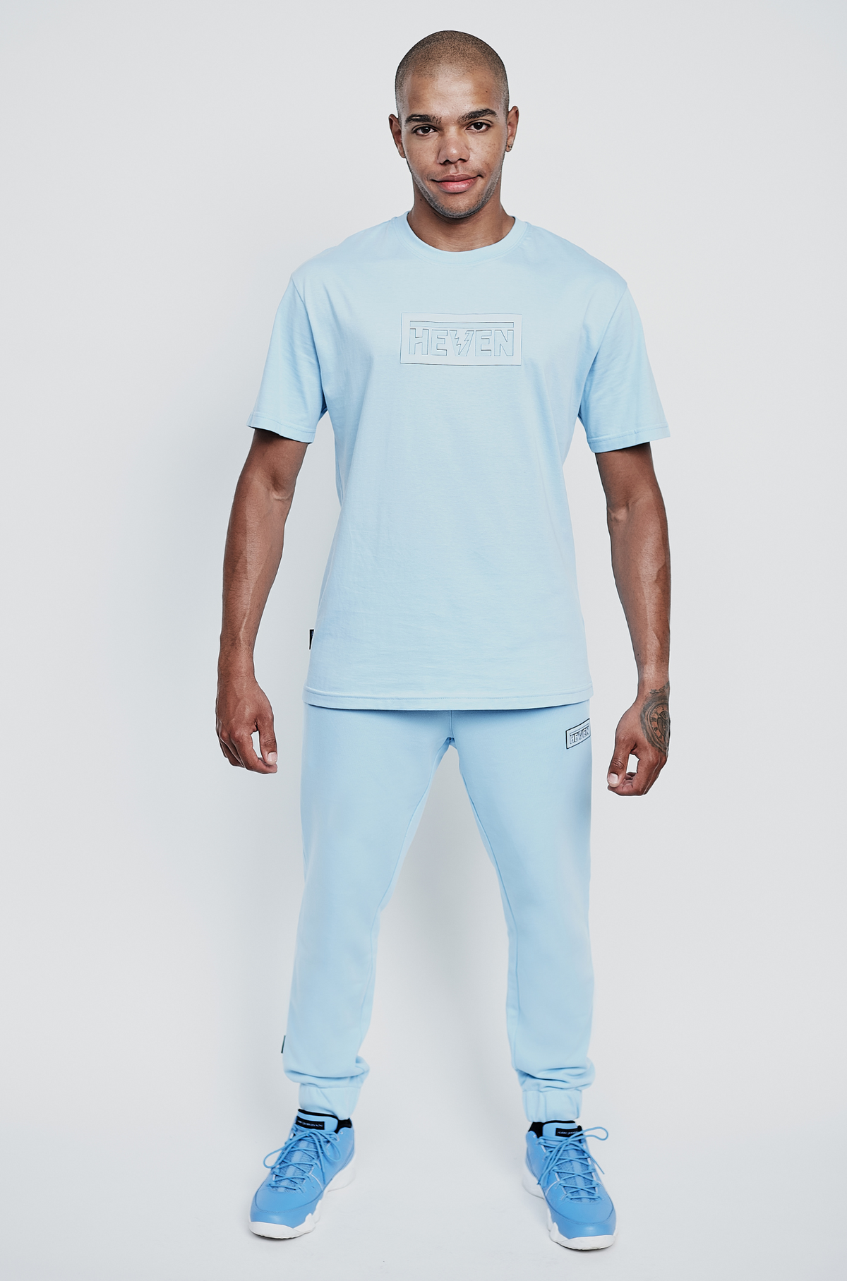 Heven Day Label T-Shirt Baby Blue