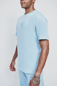 Heven Day Label T-Shirt Baby Blue