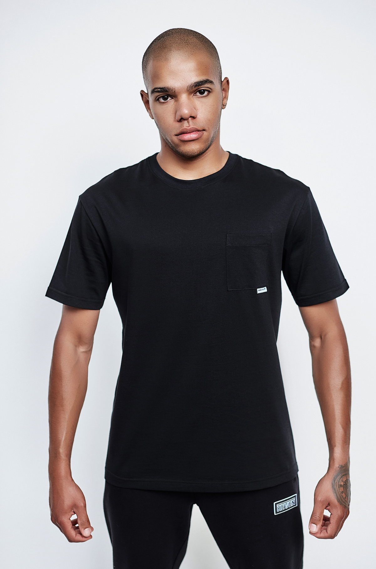 Heven Night Pocket T-Shirt Black