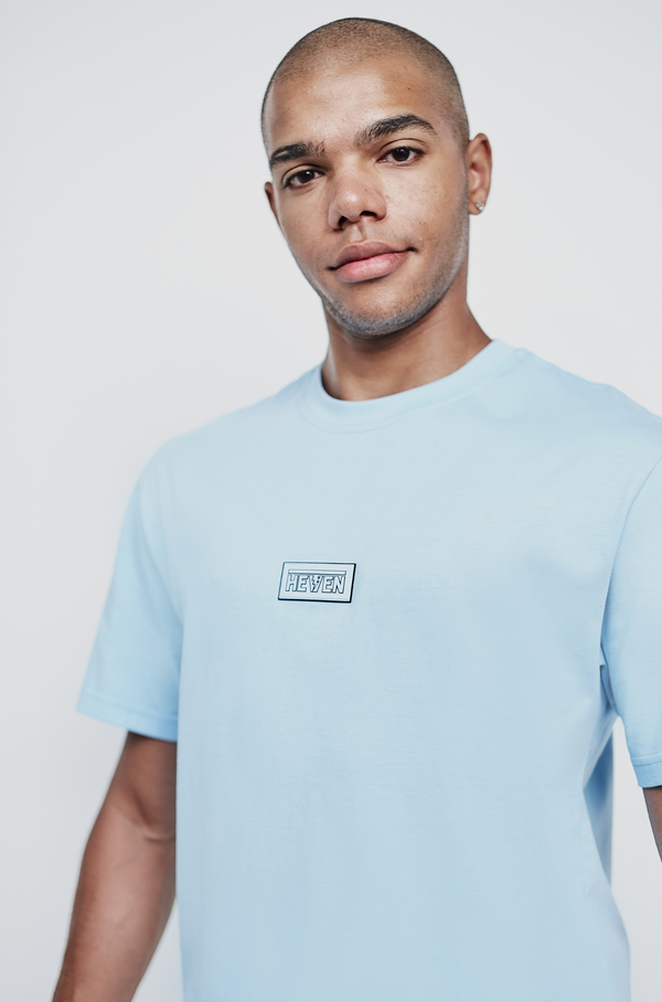 Heven Day Patch T-Shirt Baby Blue