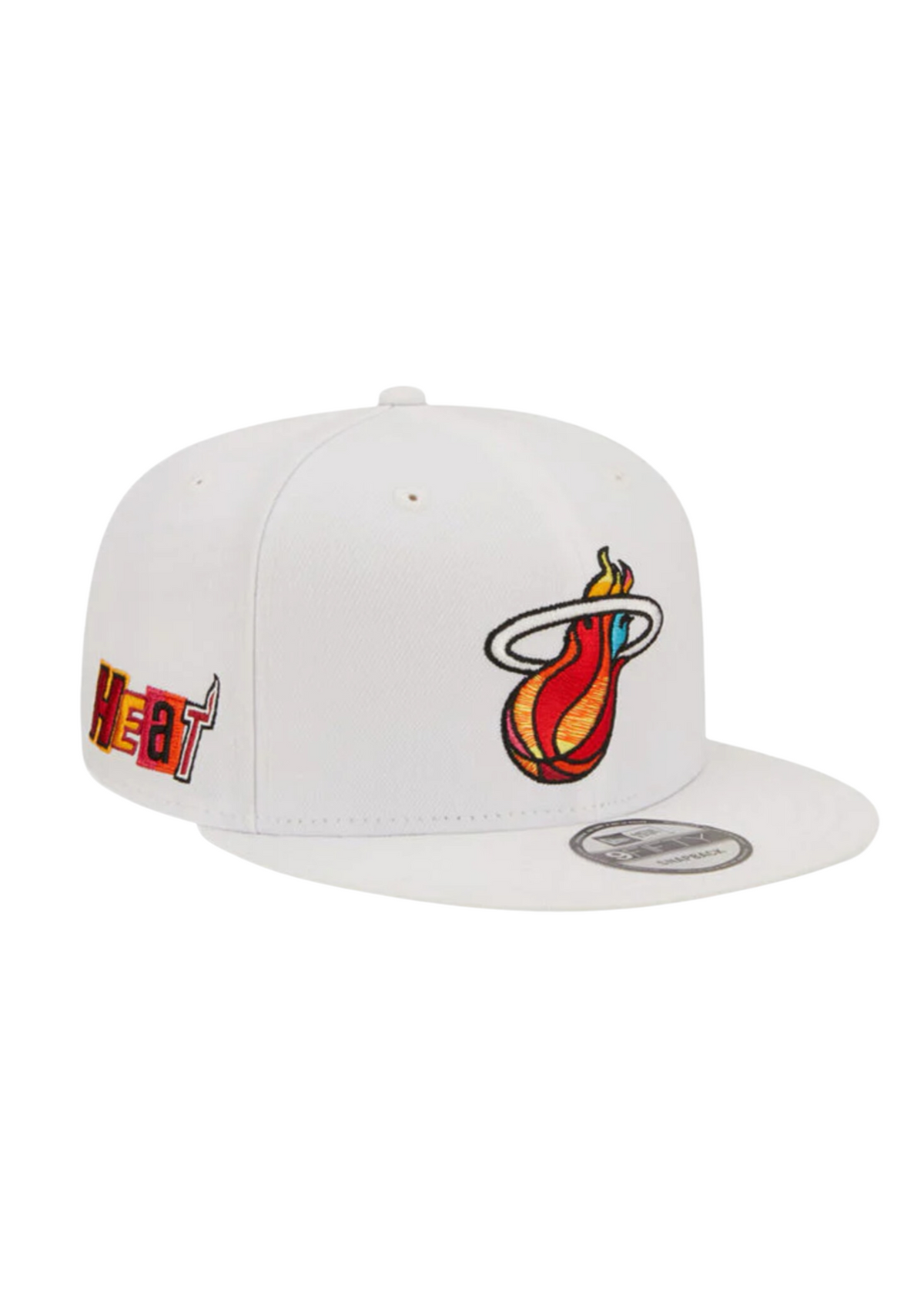 New Era Miami Heats 9FIFTY Stretch Snap Cap White