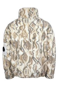 Carlo Colucci Jaquard Soft Teddy-Fleece-Jacke Creme - Soulsideshop