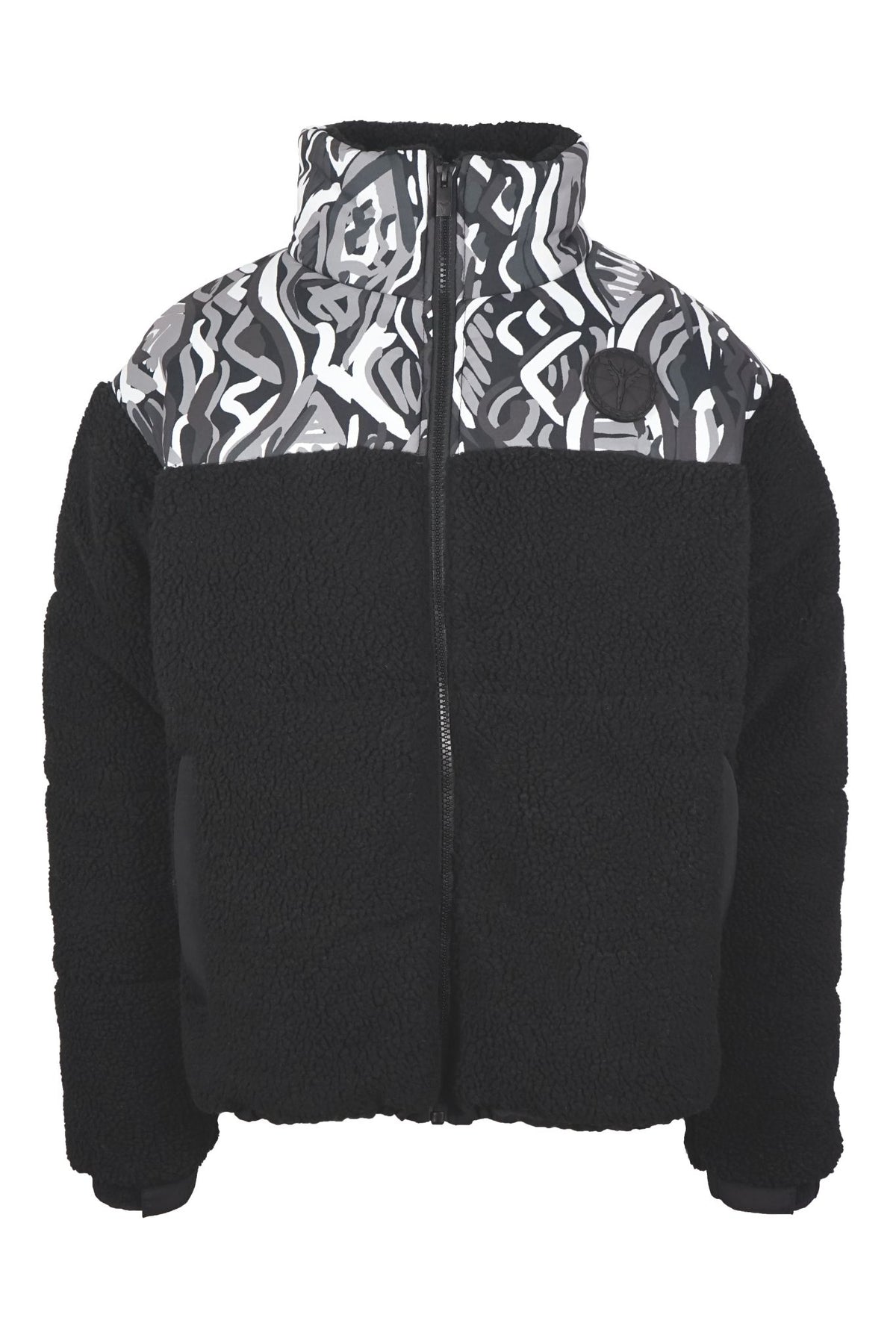 Carlo Colucci Soft Teddy-Fleece-Jacke Black - Soulsideshop