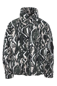 Carlo Colucci Jaquard Soft Teddy-Fleece-Jacke Black - Soulsideshop
