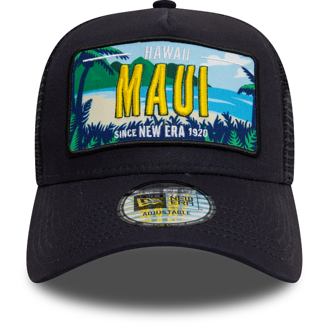 New Era License Plate Trucker Cap Maui Dark Blue - Soulsideshop