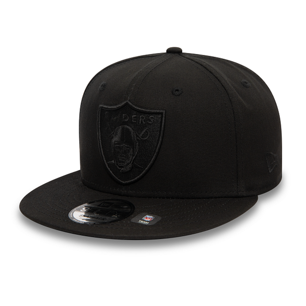 New Era Monochrome Las Vegas Raiders NFL 9FIFTY Snapback Cap Black - Soulsideshop