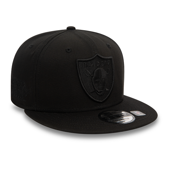 New Era Monochrome Las Vegas Raiders NFL 9FIFTY Snapback Cap Black - Soulsideshop