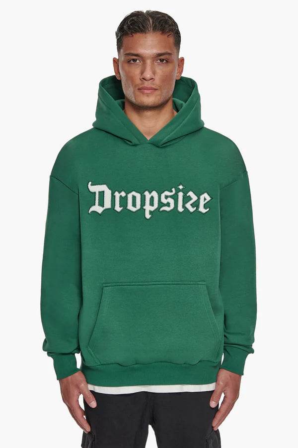 Dropsize Heavy Oversize Frottee Hoodie Green