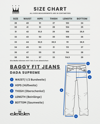 DADA Supreme Supreme Baggy Fit Jeans Blue - Soulsideshop