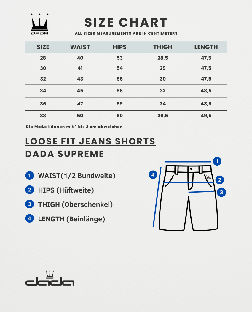Dada Supreme Splatter Jeans Shorts Intense Blue - Soulsideshop