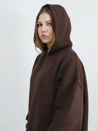 Chamakam Organic Oversized Premium Hoodie Brown - Soulsideshop
