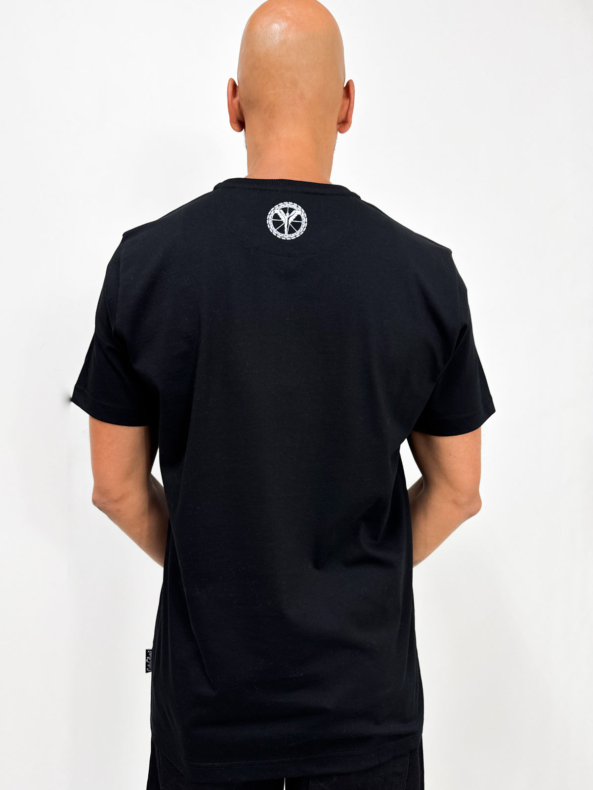 Carlo Colucci Basic T-Shirt mit Logoprint Black - Soulsideshop