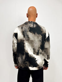 Carlo Colucci Sprayed Knit Oversize Sweatshirt Black - Soulsideshop