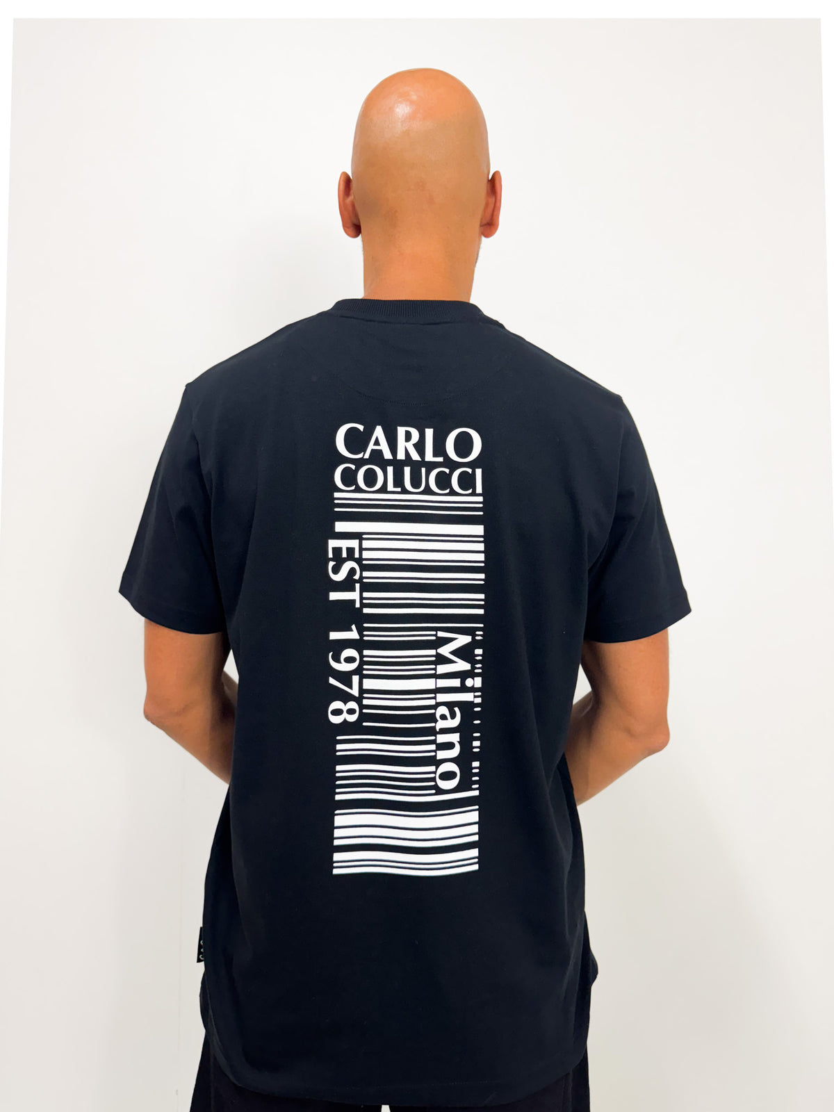 Carlo Colucci Oversize T-Shirt T-Shirt mit Print Black - Soulsideshop