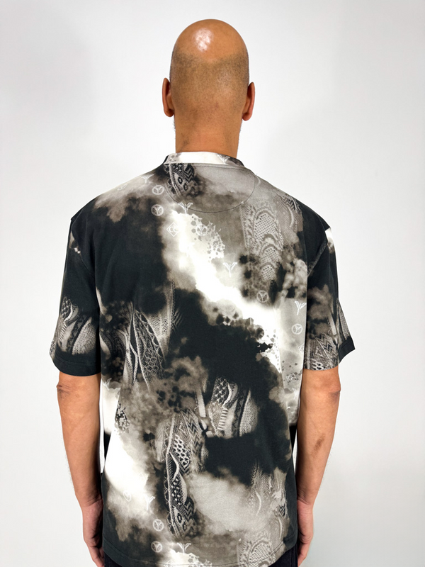 Carlo Colucci Sprayed Knit T-Shirt Black - Soulsideshop