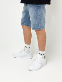 Dada Supreme Coin Crown Jeans Shorts Washed Blue - Soulsideshop