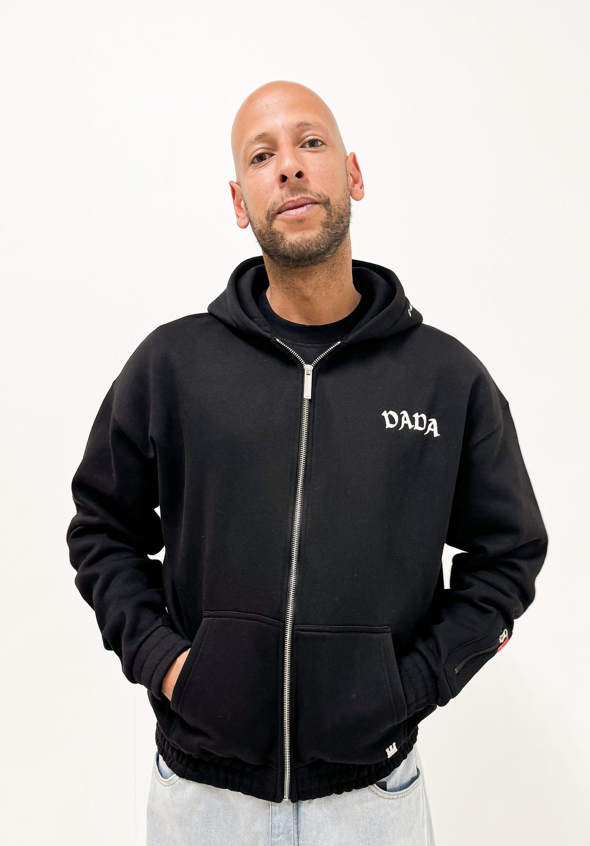 Dada Supreme Embo Logo Zip Hoody Black - Soulsideshop