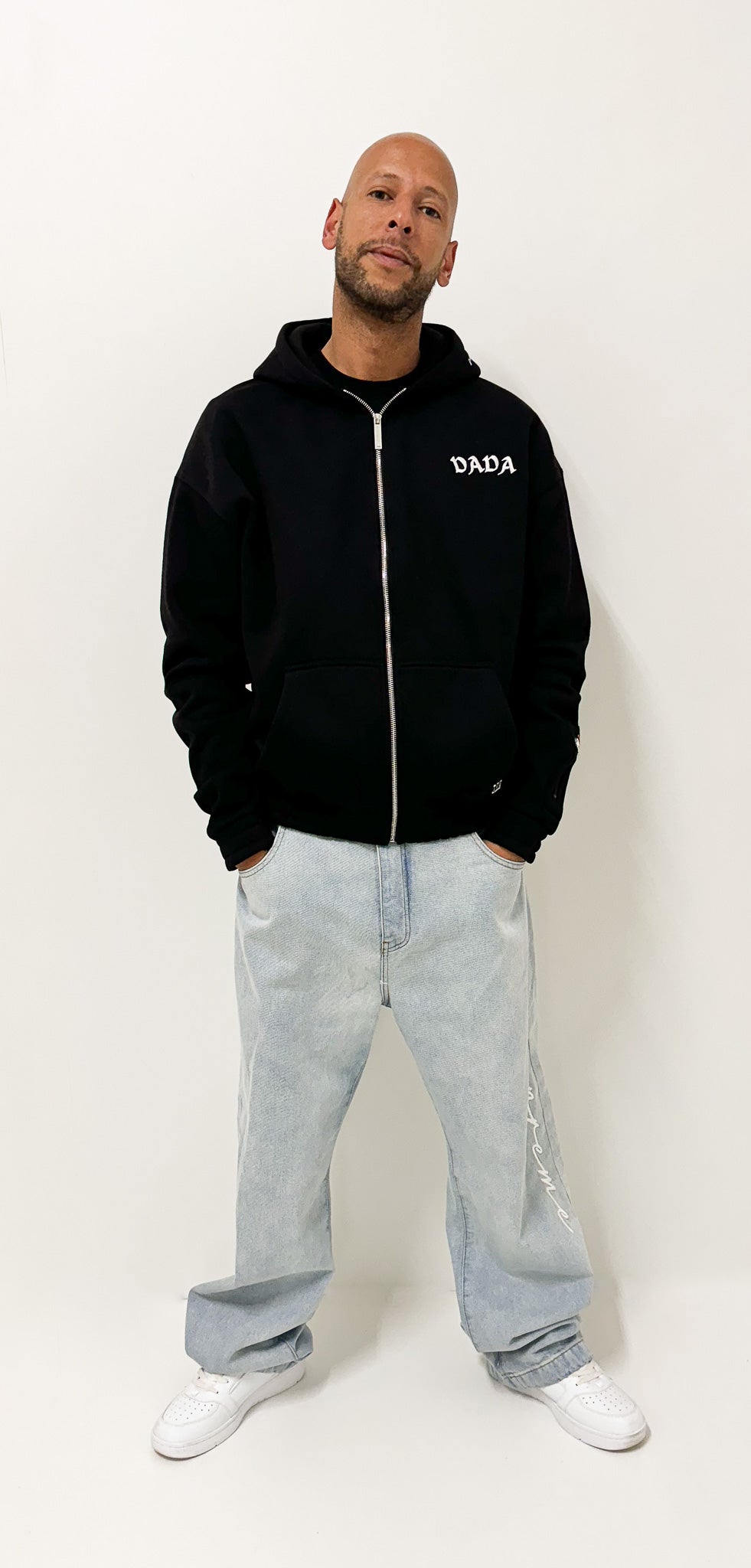 Dada Supreme Embo Logo Zip Hoody Black - Soulsideshop