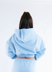 Soulside Frauen Heavy Cropped Hoodie - Cropped Basic Soul - Babyblue - Soulsideshop