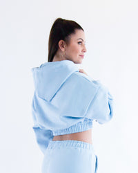 Soulside Frauen Heavy Cropped Hoodie - Cropped Basic Soul - Babyblue - Soulsideshop