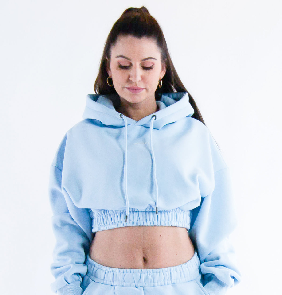 Soulside Frauen Heavy Cropped Hoodie - Cropped Basic Soul - Babyblue - Soulsideshop