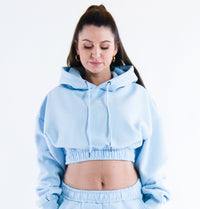 Soulside Frauen Heavy Cropped Hoodie - Cropped Basic Soul - Babyblue - Soulsideshop