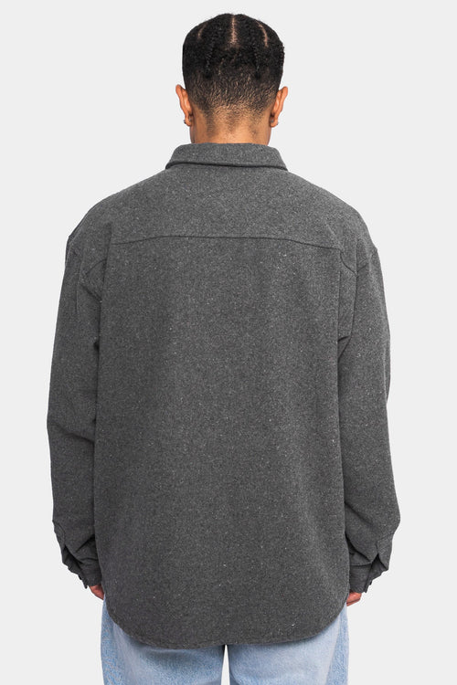 Dropsize Heavy Flannel Shirt Grey