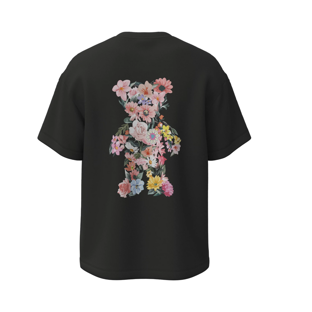Mágoa Washed Flower T-Shirt Black - Soulsideshop