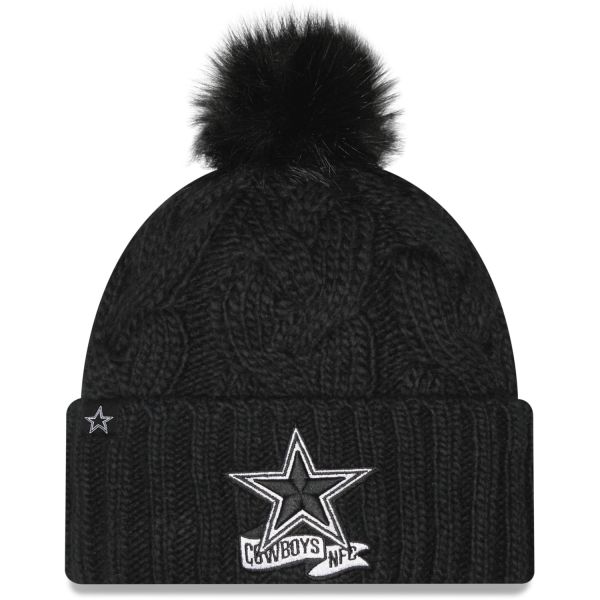 New Era NFL Dallas Cowboys Pom Knit Beanie Black