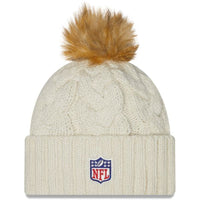 New Era NFL Pittsburgh Steelers Pom Knit Beanie Creme