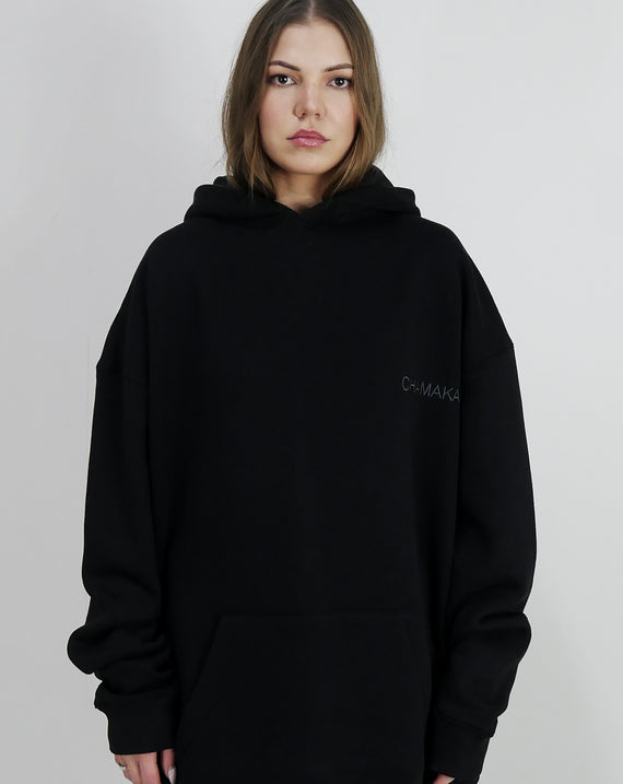 Chamakam Organic Super Oversized Heavy Hoodie Black