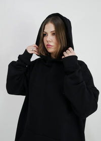 Chamakam Organic Super Oversized Heavy Hoodie Black - Soulsideshop
