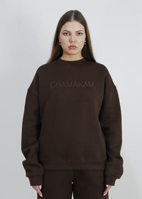 Chamakam Organic Heavy Sweatshirt Braun - Soulsideshop