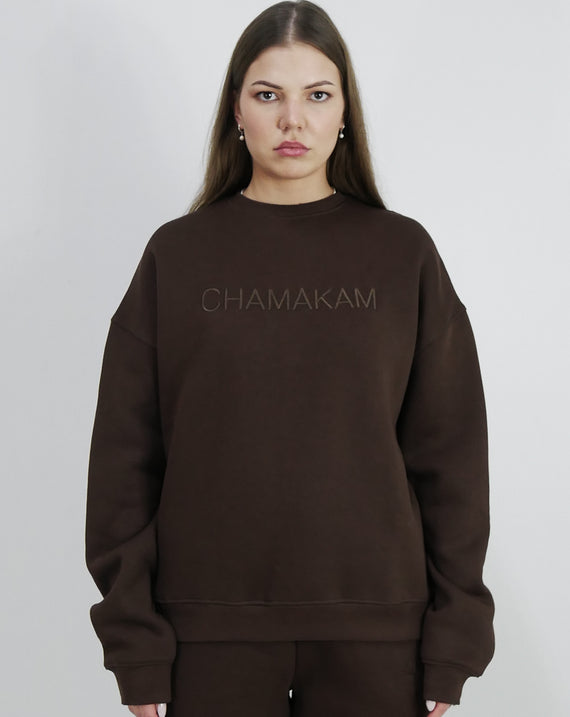 Chamakam Organic Heavy Sweatshirt Braun