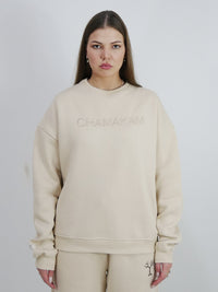 Chamakam Organic Heavy Sweatshirt Cream - Soulsideshop