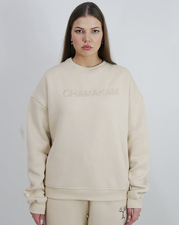 Chamakam Organic Heavy Sweatshirt Cream