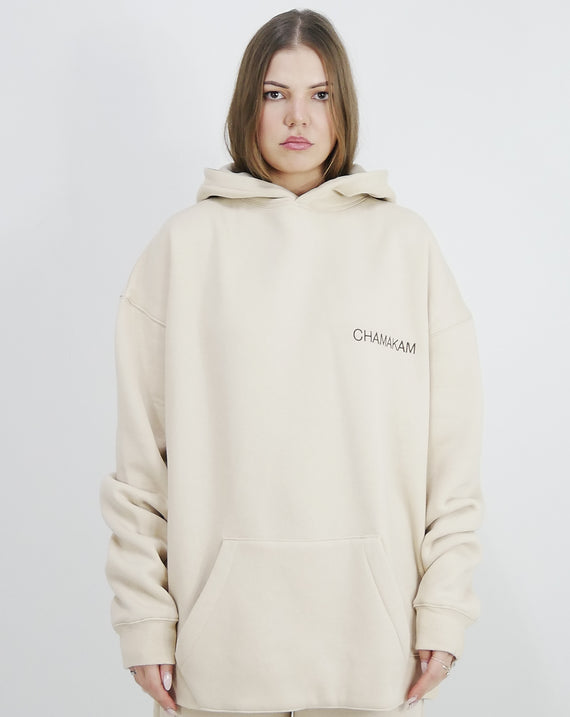 Chamakam Organic Oversized Premium Hoodie Cream