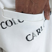 Carlo Colucci All Over Logo Sweatpants White