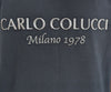 Carlo Colucci Oversized-Shirt Basic Logo Unicolor Black