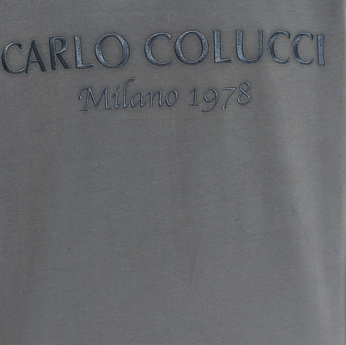 Carlo Colucci Oversized-Shirt Basic Logo Unicolor Washed Black