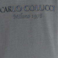 Carlo Colucci Oversized-Shirt Basic Logo Unicolor Washed Black